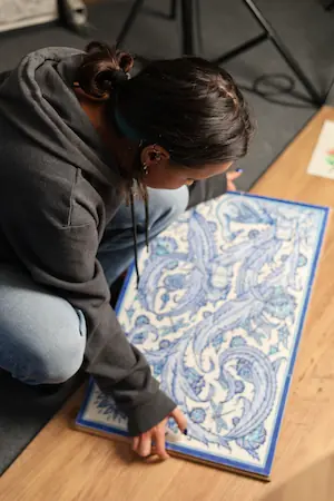 A portrait of the artist.