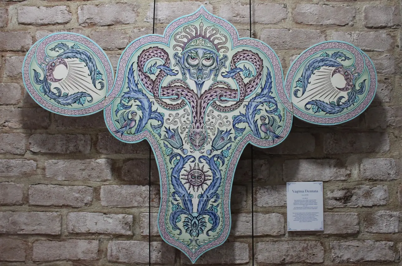 Vagina Dentata – Ceramic Tile, 110x80cm, 2025